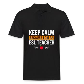 Englischlehrerin Englisch Lehrer - Männer Poloshirt - Schwarz - Vorne - Kai (181cm)