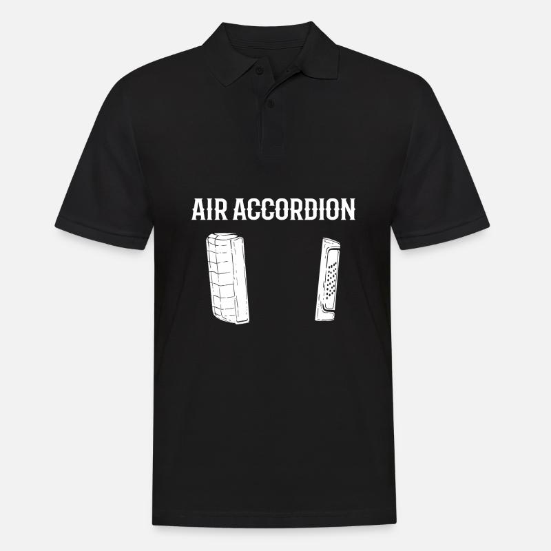 Akkordeon - Männer Poloshirt - Schwarz