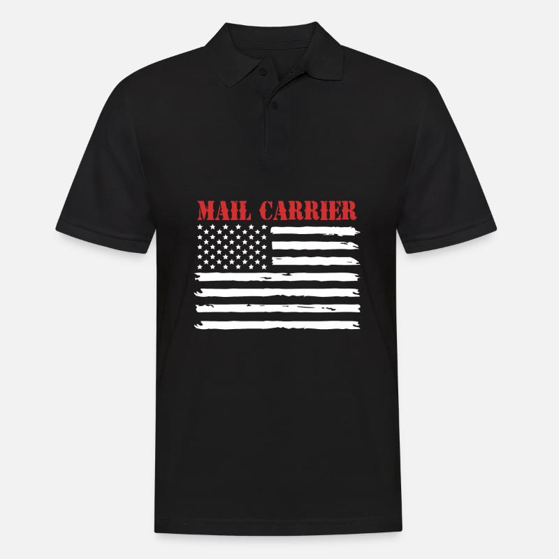 Postbote - Männer Poloshirt - Schwarz
