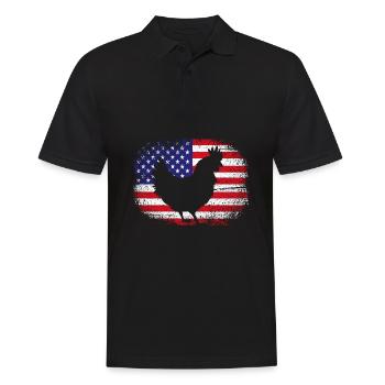 Chicken Poultry - Men's Polo Shirt - black - Front - Kai (181cm)