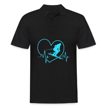 Ski Ski Holiday - Men's Polo Shirt - black - Front - Kai (181cm)