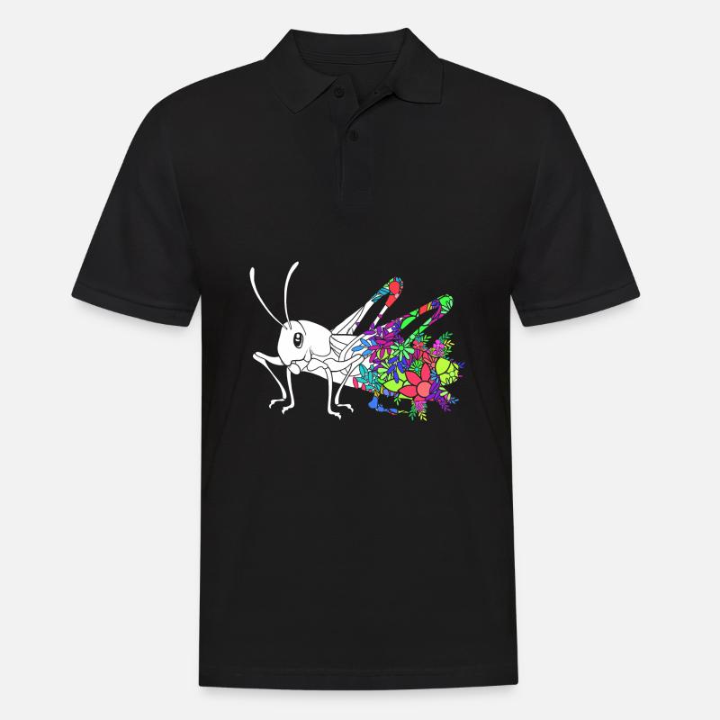 Heuschrecke - Männer Poloshirt - Schwarz