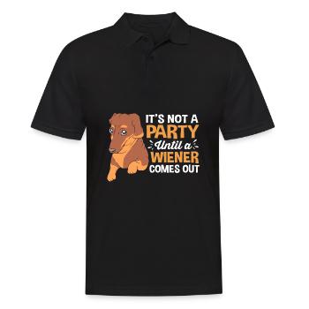Dachshund - Men's Polo Shirt - black - Front - Kai (181cm)