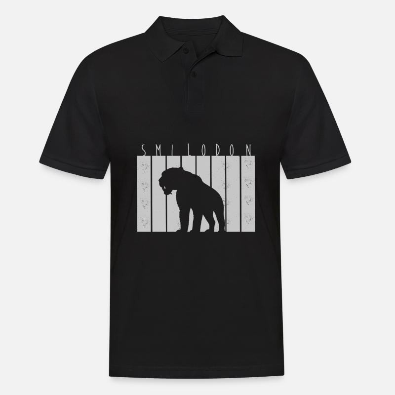 Säbelzahntiger - Männer Poloshirt - Schwarz
