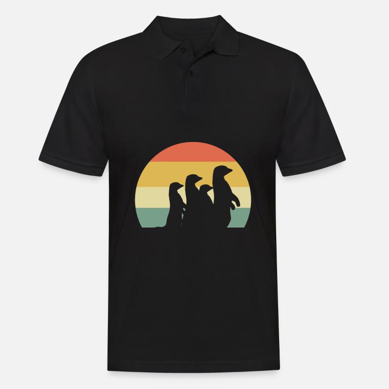 Erdmännchen - Männer Poloshirt - Schwarz