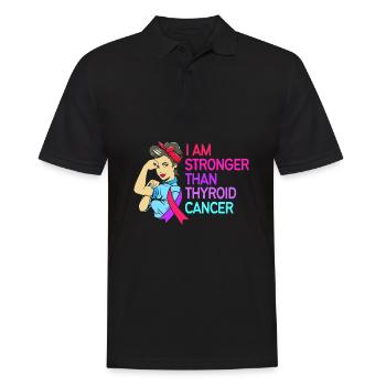 Thyroid cancer Thyroid cancer - Men's Polo Shirt - black - Front - Kai (181cm)