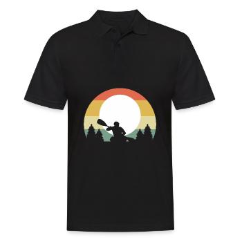 Kajak Kajakfahren - Männer Poloshirt - Schwarz - Vorne - Kai (181cm)