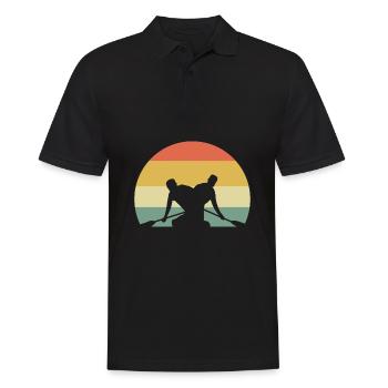 Kajak Kajakfahren - Männer Poloshirt - Schwarz - Vorne - Kai (181cm)