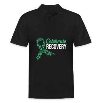 Drug-free addiction addicted - Men's Polo Shirt - black - Front - Kai (181cm)