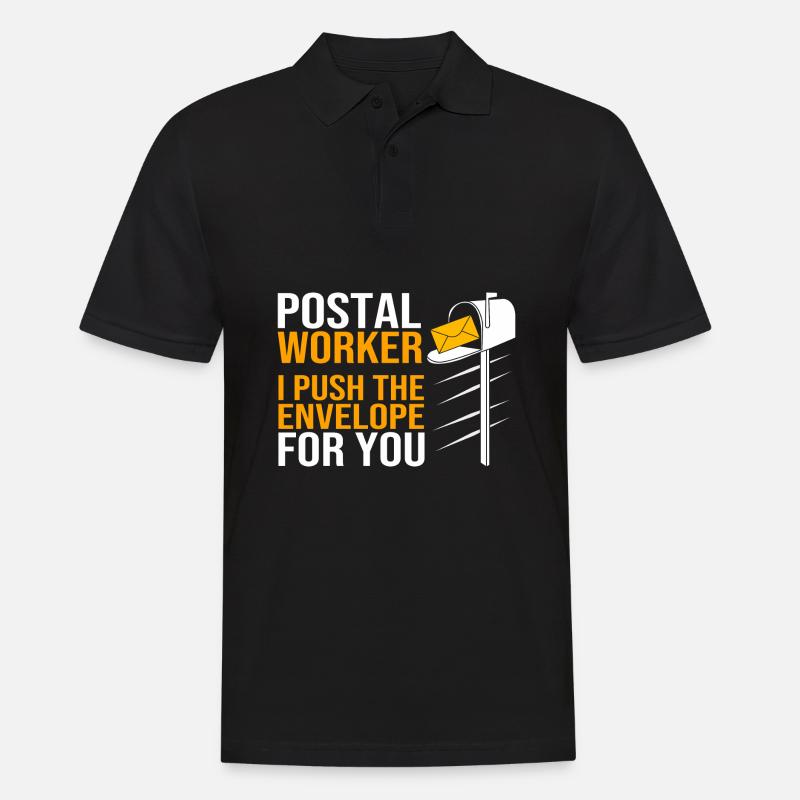 Postbote - Männer Poloshirt - Schwarz