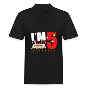 Children's Birthday Train Train Driver Locomotive - Men's Polo Shirt - black - Front - Kai (181cm)