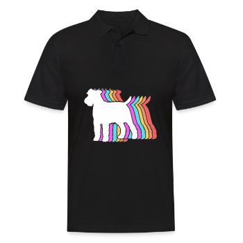 Airedale Terrier - Männer Poloshirt - Schwarz - Vorne - Kai (181cm)