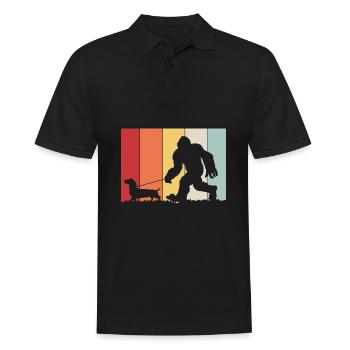 Dachshund - Men's Polo Shirt - black - Front - Kai (181cm)