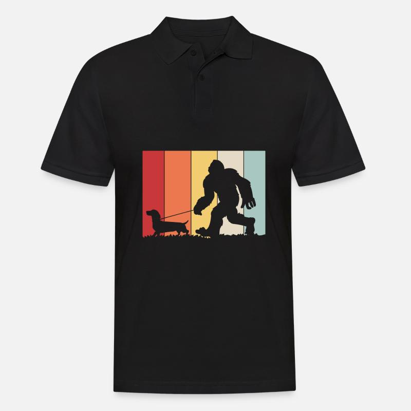 Dackel - Männer Poloshirt - Schwarz