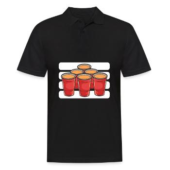 Beer Pong Beer Pong - Men's Polo Shirt - black - Front - Kai (181cm)