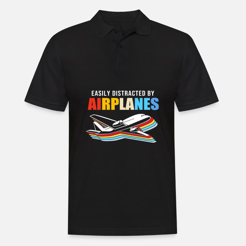 Fluglotse - Männer Poloshirt - Schwarz