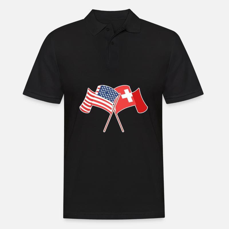 Schweiz Schweizer Schweizerdeutsch - Männer Poloshirt - Schwarz