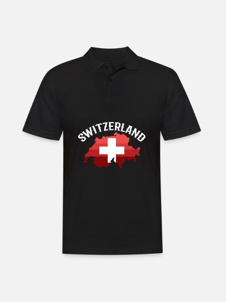 Schweiz Schweizer Schweizerdeutsch - Männer Poloshirt - Schwarz