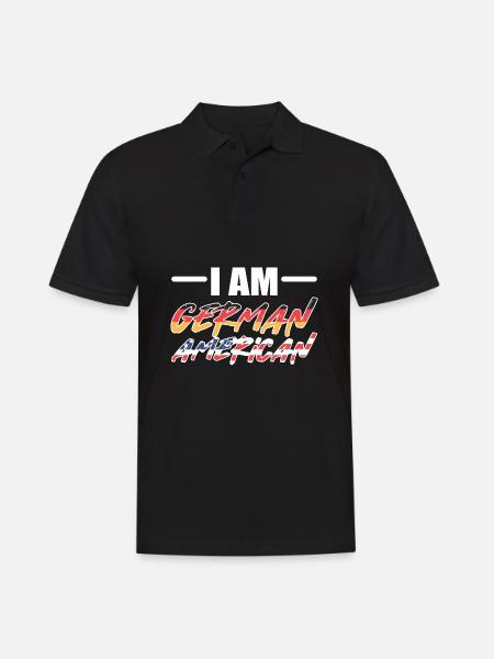 American German - Men's Polo Shirt - black