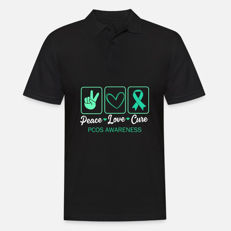 Pcos-Bewusstsein - Männer Poloshirt - Schwarz