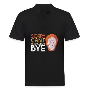 Orang Utan - Männer Poloshirt - Schwarz - Vorne - Kai (181cm)