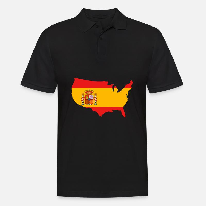 Spanien - Männer Poloshirt - Schwarz