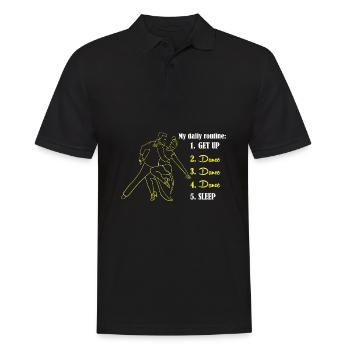 Waltz Couple Dance - Men's Polo Shirt - black - Front - Kai (181cm)