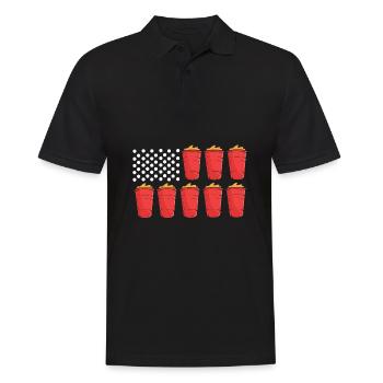 Beer Pong Beer Pong - Men's Polo Shirt - black - Front - Kai (181cm)