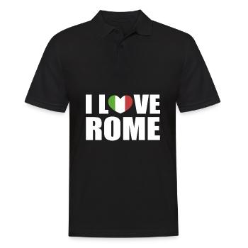 Italien Rom - Männer Poloshirt - Schwarz - Vorne - Kai (181cm)