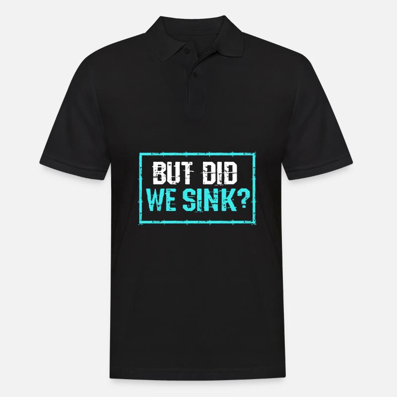 Pontonboot Boot Boote - Männer Poloshirt - Schwarz