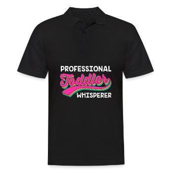 Kindergarten Erziehung Erzieher Erzieherin - Männer Poloshirt - Schwarz - Vorne - Kai (181cm)