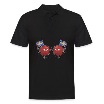Sweden Swedish Meatballs - Men's Polo Shirt - black - Front - Kai (181cm)