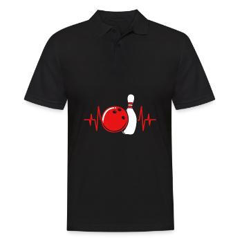 Bowling - Männer Poloshirt - Schwarz - Vorne - Kai (181cm)