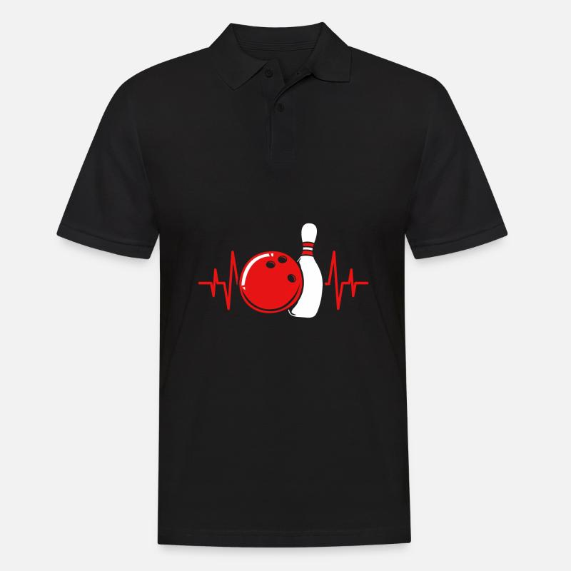 Bowling - Männer Poloshirt - Schwarz