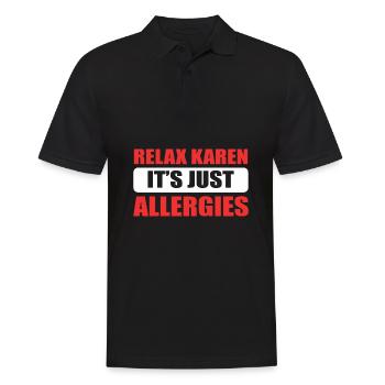 Karen - Männer Poloshirt - Schwarz - Vorne - Kai (181cm)