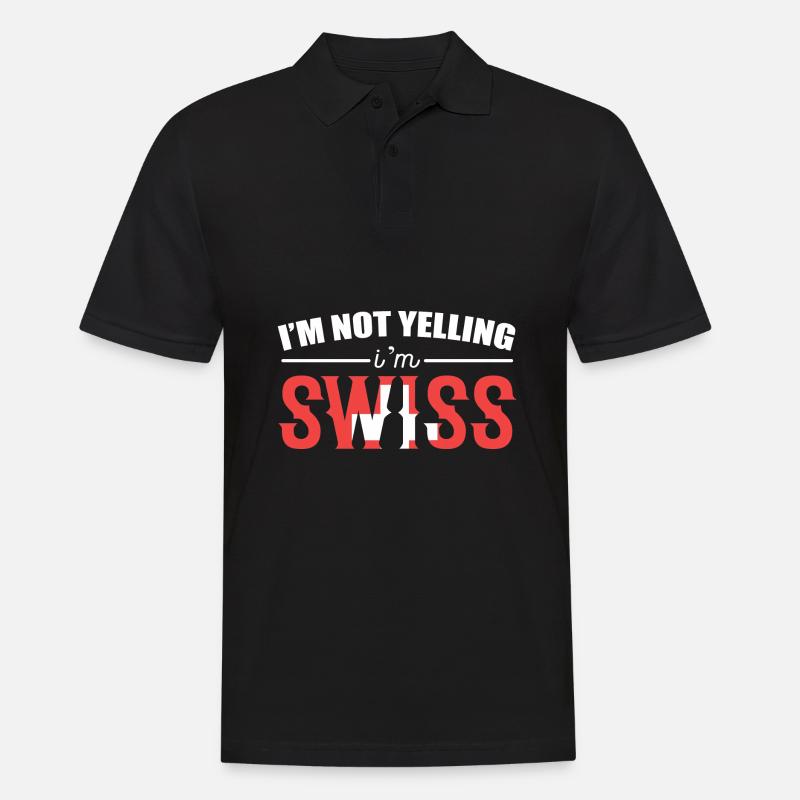 Schweiz Schweizer Schweizerdeutsch - Männer Poloshirt - Schwarz