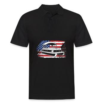 Pontonboot Boot Boote - Männer Poloshirt - Schwarz - Vorne - Kai (181cm)