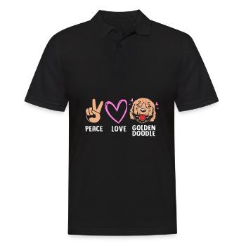 Goldendoodle - Männer Poloshirt - Schwarz - Vorne - Kai (181cm)