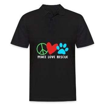 Katzenrettung Tierrechte Tierrettung Tierheim - Männer Poloshirt - Schwarz - Vorne - Kai (181cm)