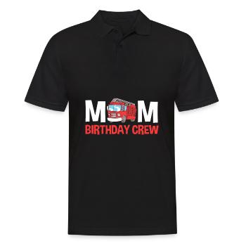 Camion de pompiers Fête d’anniversaire des enfants - Polo Homme - noir - Devant - Kai (181cm)