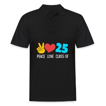 Class of 2025 Abitur Abiturient Abitur 2025 - Men's Polo Shirt - black - Front - Kai (181cm)