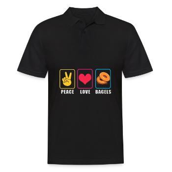 Bagel - Men's Polo Shirt - black - Front - Kai (181cm)