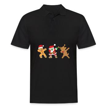 Gingerbread Man Gingerbread Heart Gingerbread Snacking - Men's Polo Shirt - black - Front - Kai (181cm)