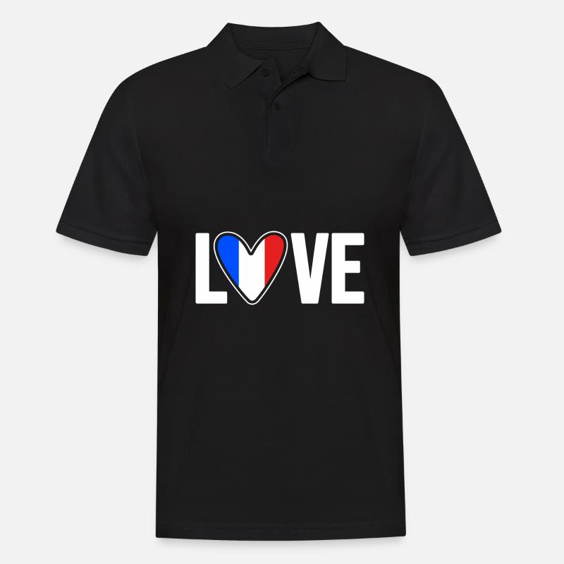 Frankreich - Männer Poloshirt - Schwarz