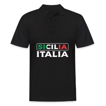 Italie Sicile - Polo Homme - noir - Devant - Kai (181cm)
