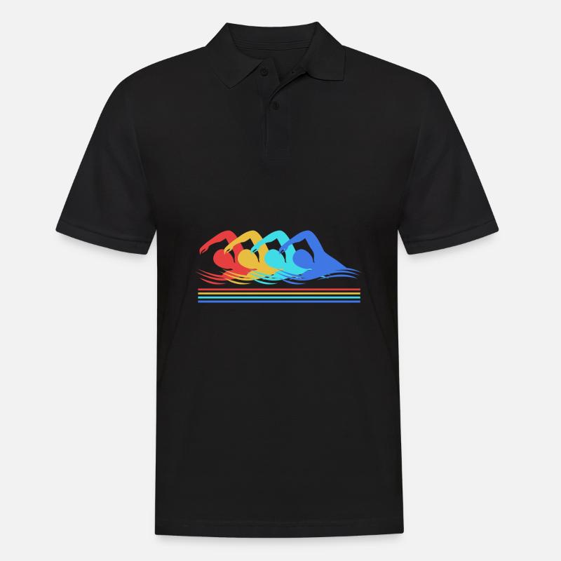 Natation Nageurs Piscine Moniteurs de natation - Polo Homme - noir