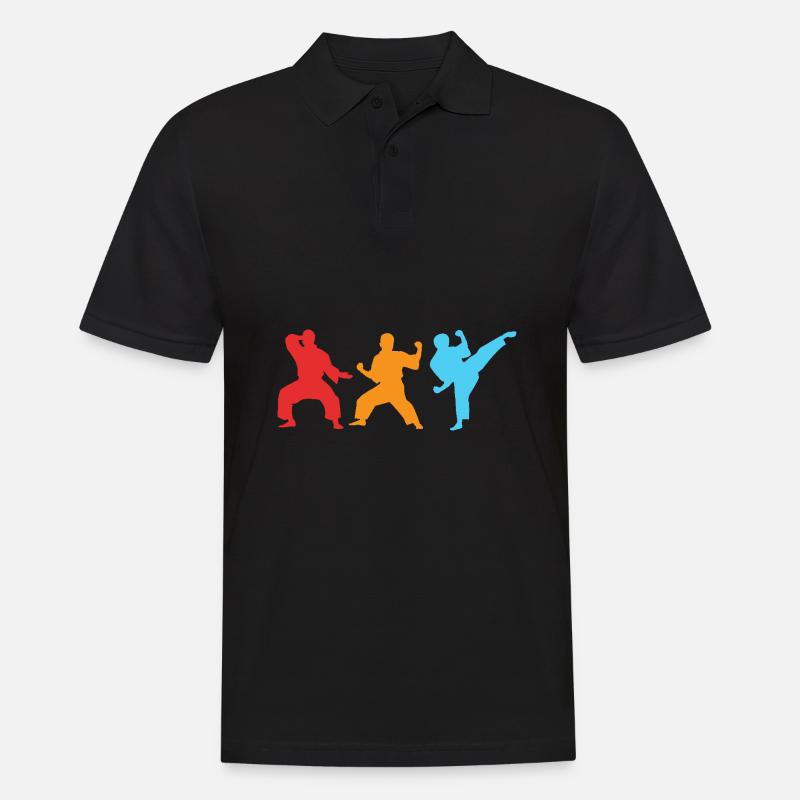 Jiu Jitsu Selbstverteidigung - Männer Poloshirt - Schwarz