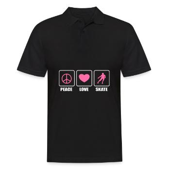 Roller Skating Roller Skates Inline Skates - Men's Polo Shirt - black - Front - Kai (181cm)