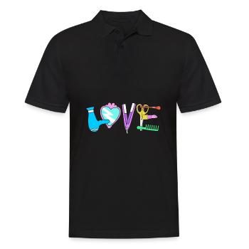 Kosmetikerin - Männer Poloshirt - Schwarz - Vorne - Kai (181cm)