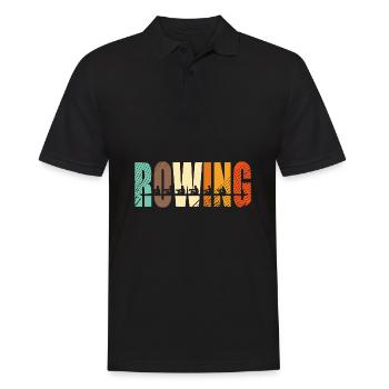 Rowing Team Rowing Rowing Rowing Boat Rowers - Men's Polo Shirt - black - Front - Kai (181cm)